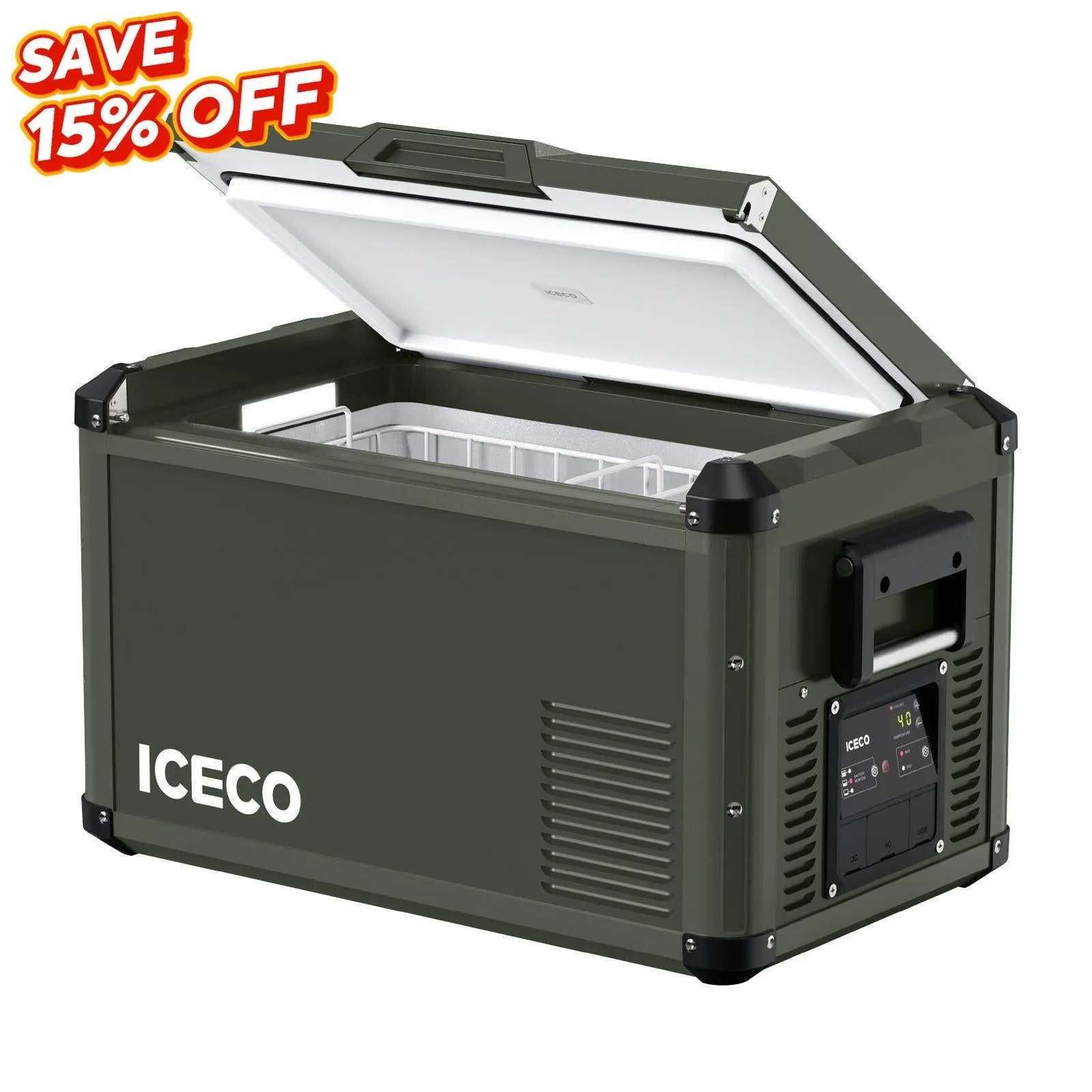 37QT VL35ProS Olive Single Zone Fridge With PB1000 Power Station | ICECO
