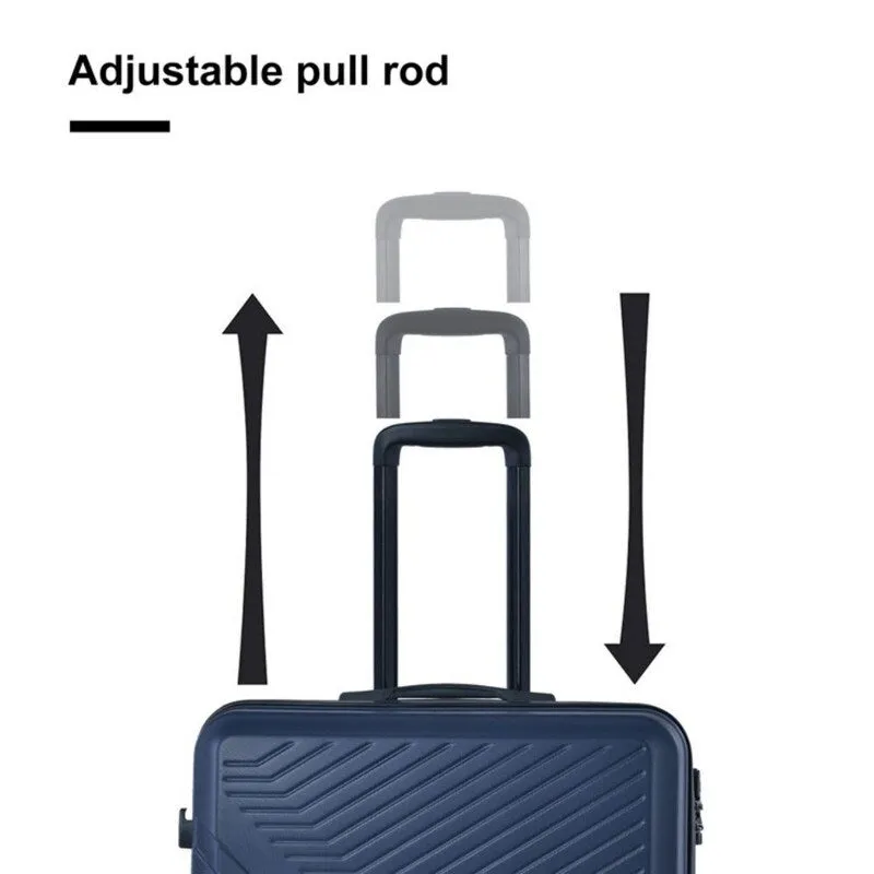 3PCS ABS Lightweight Suitcase Luggage Set with Two Hooks and TSA Lock