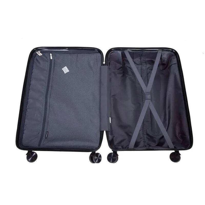 3PCS Hardshell Suitcase PP Luggage Sets with TSA Lock,20"/24"/28"