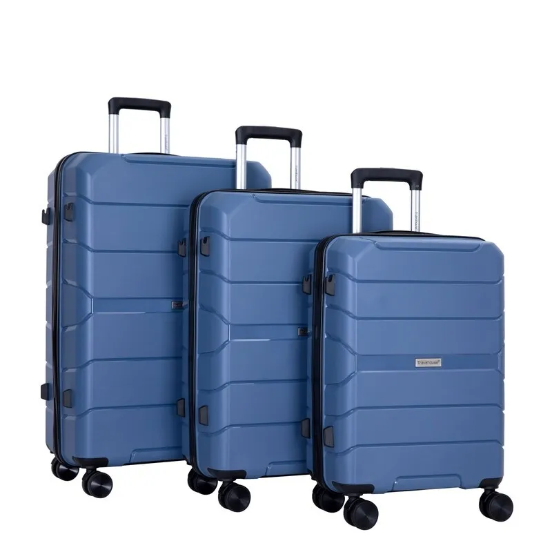 3PCS Hardshell Suitcase PP Luggage Sets with TSA Lock,20"/24"/28"