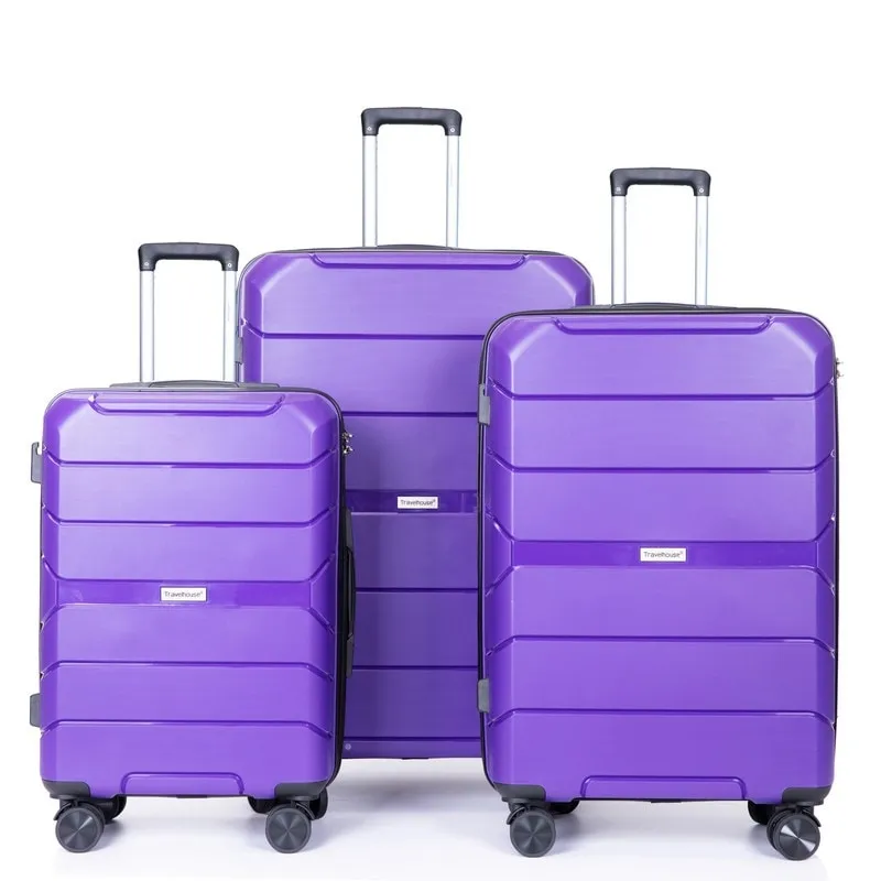3PCS Suitcase Luggage Sets with TSA Lock and Spinner Wheels(20"/24"/28")