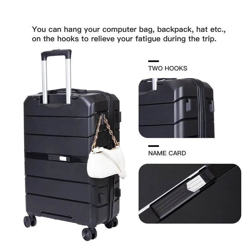 3PCS Suitcase Luggage Sets with TSA Lock and Spinner Wheels(20"/24"/28")