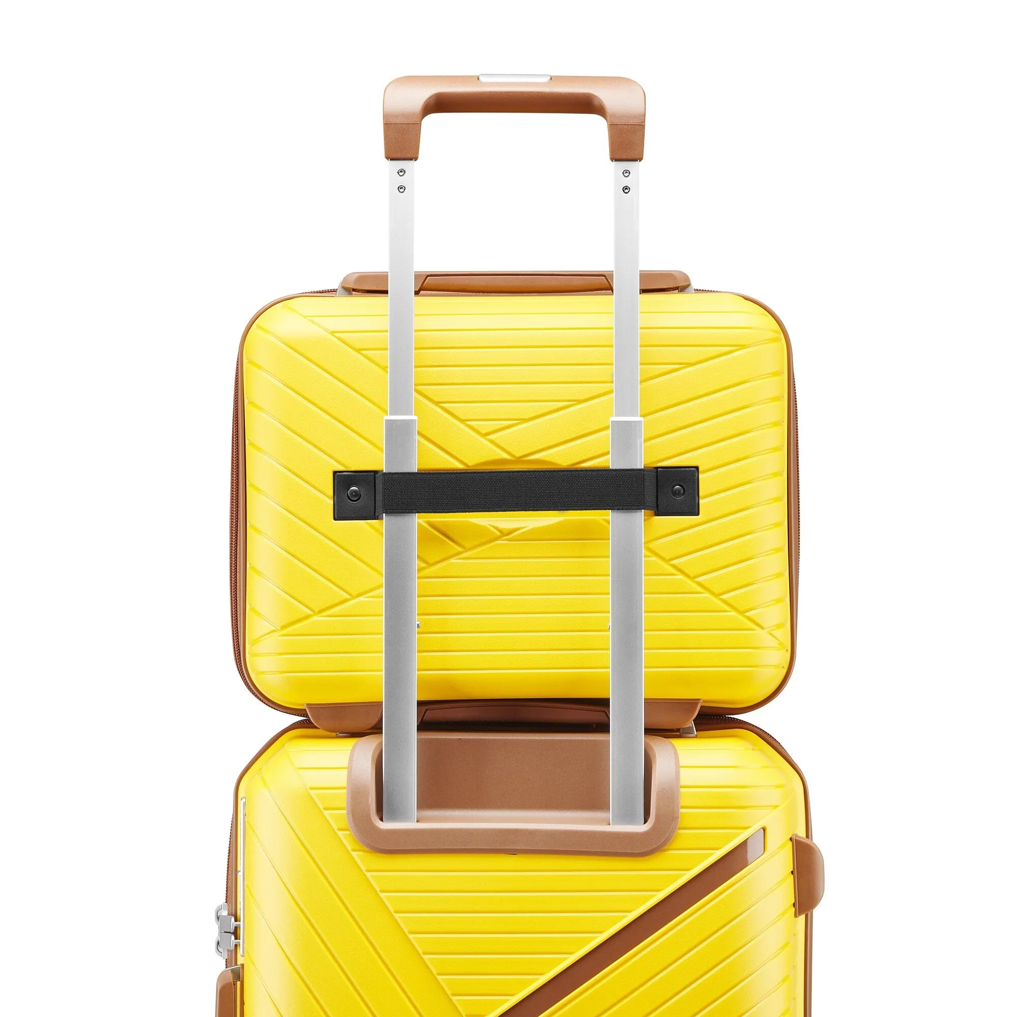 4 Piece Expandable Suitcase with 360 Degrees Spinner Wheels, Lightweight Luggage Sets with TSA Lock and Zipper