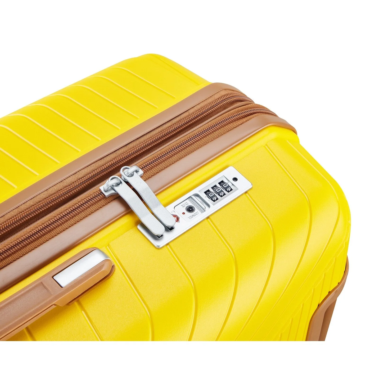 4 Piece Expandable Suitcase with 360 Degrees Spinner Wheels, Lightweight Luggage Sets with TSA Lock and Zipper