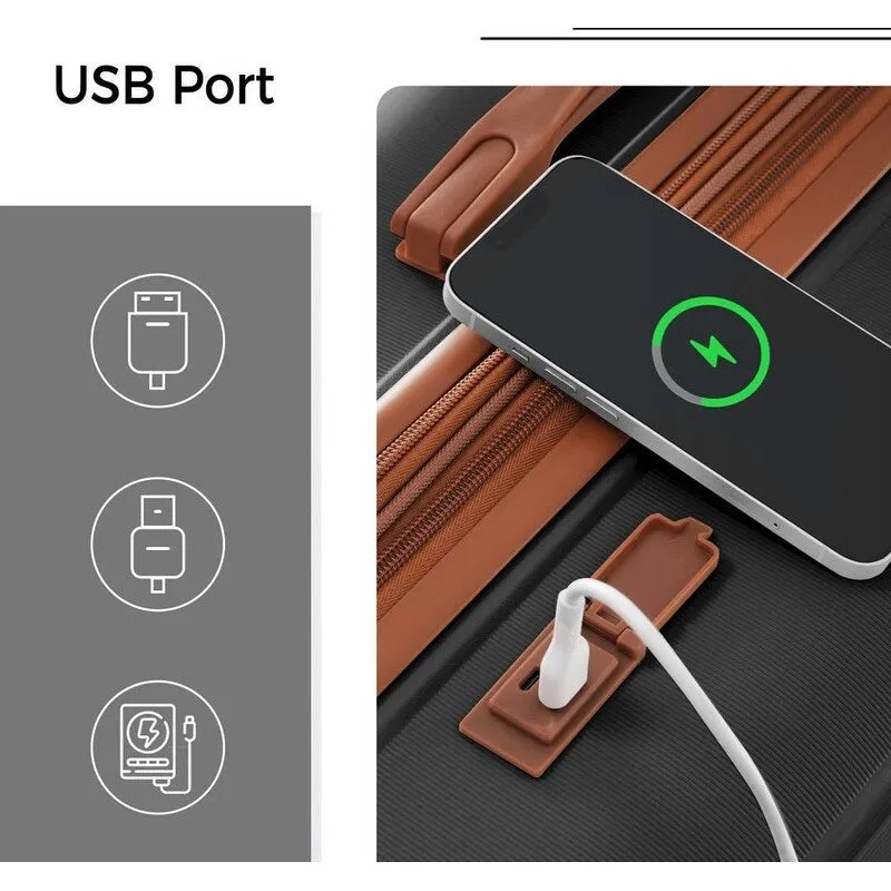 4PCS ABS Durable Suitcase Luggage Set with Travel Bag