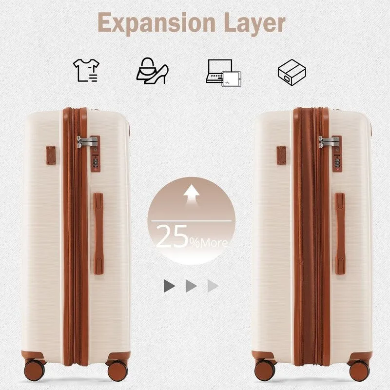 4PCS ABS Durable Suitcase Luggage Set with Travel Bag