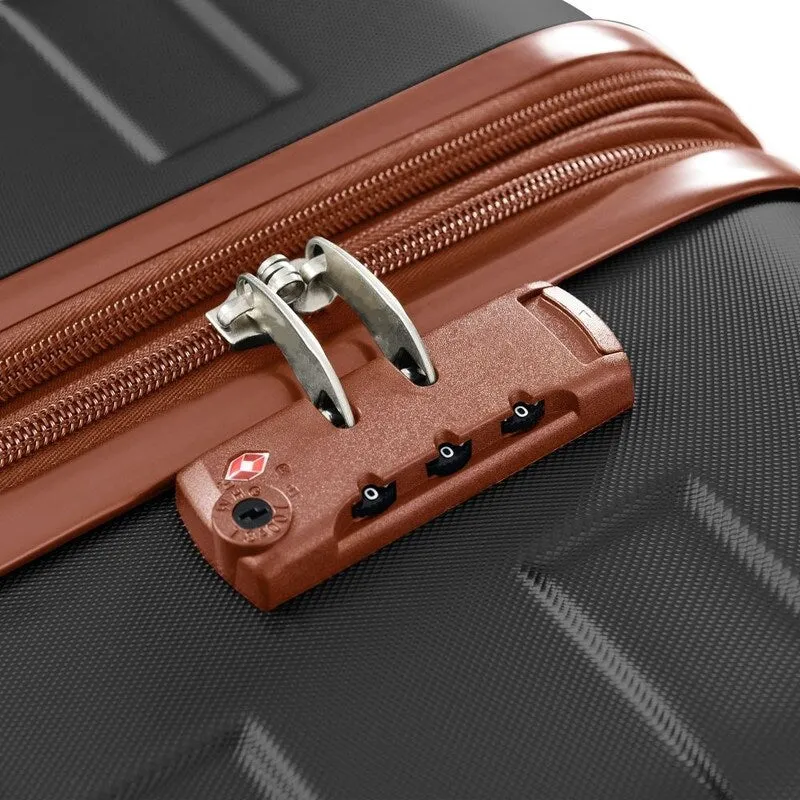 5PCS Expandable ABS Suitcase Luggage Set with Travel Bag and Hanging Toiletry Bag
