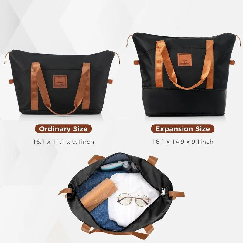 5PCS Expandable ABS Suitcase Luggage Set with Travel Bag and Hanging Toiletry Bag