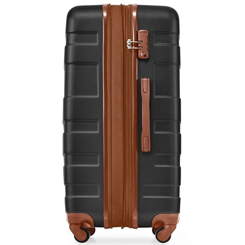 5PCS Expandable ABS Suitcase Luggage Set with Travel Bag and Hanging Toiletry Bag