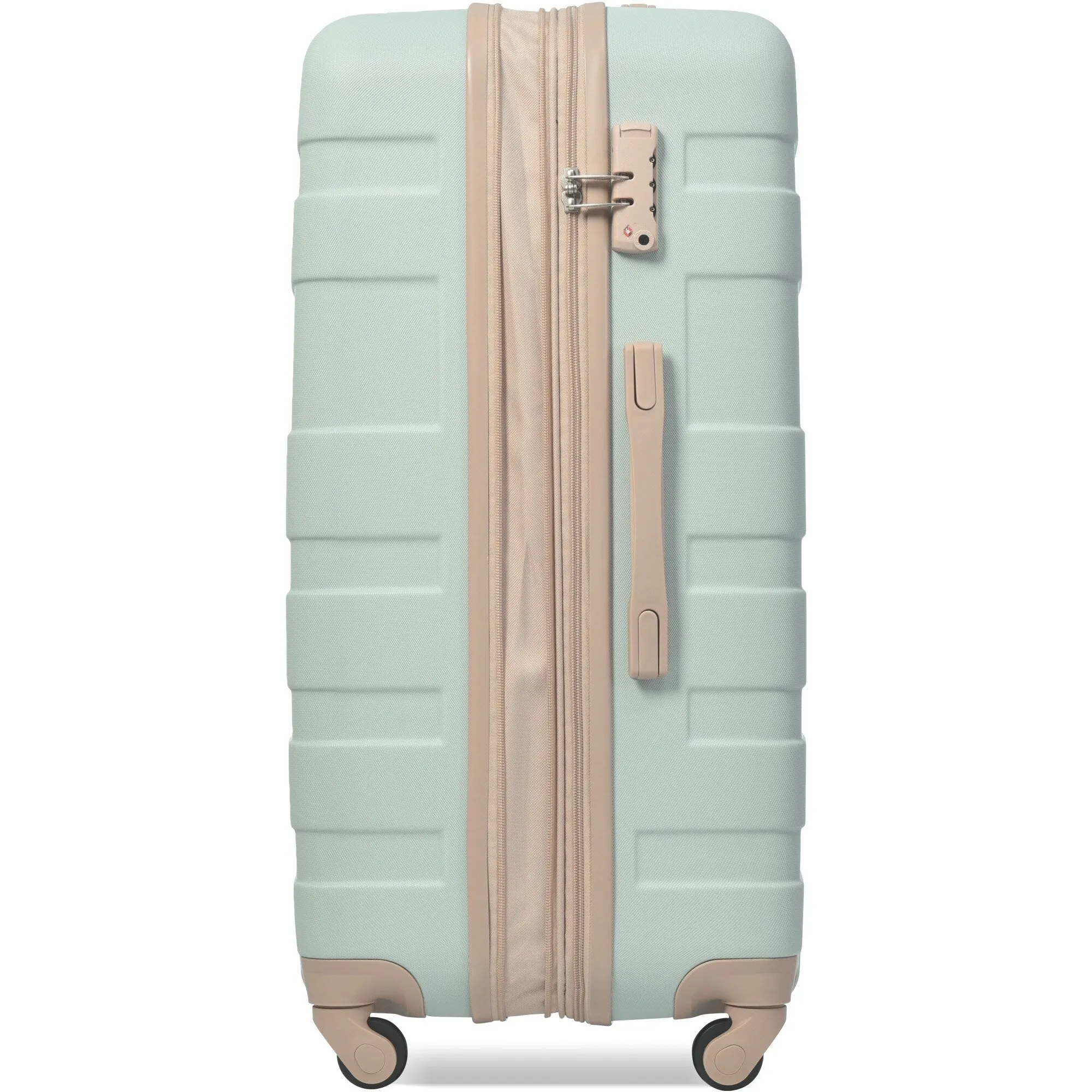 ABS Expandable Suitcase with Spinner Wheels and Travel Bag, 4 Piece Luggage Sets with TSA Lock and Pockets
