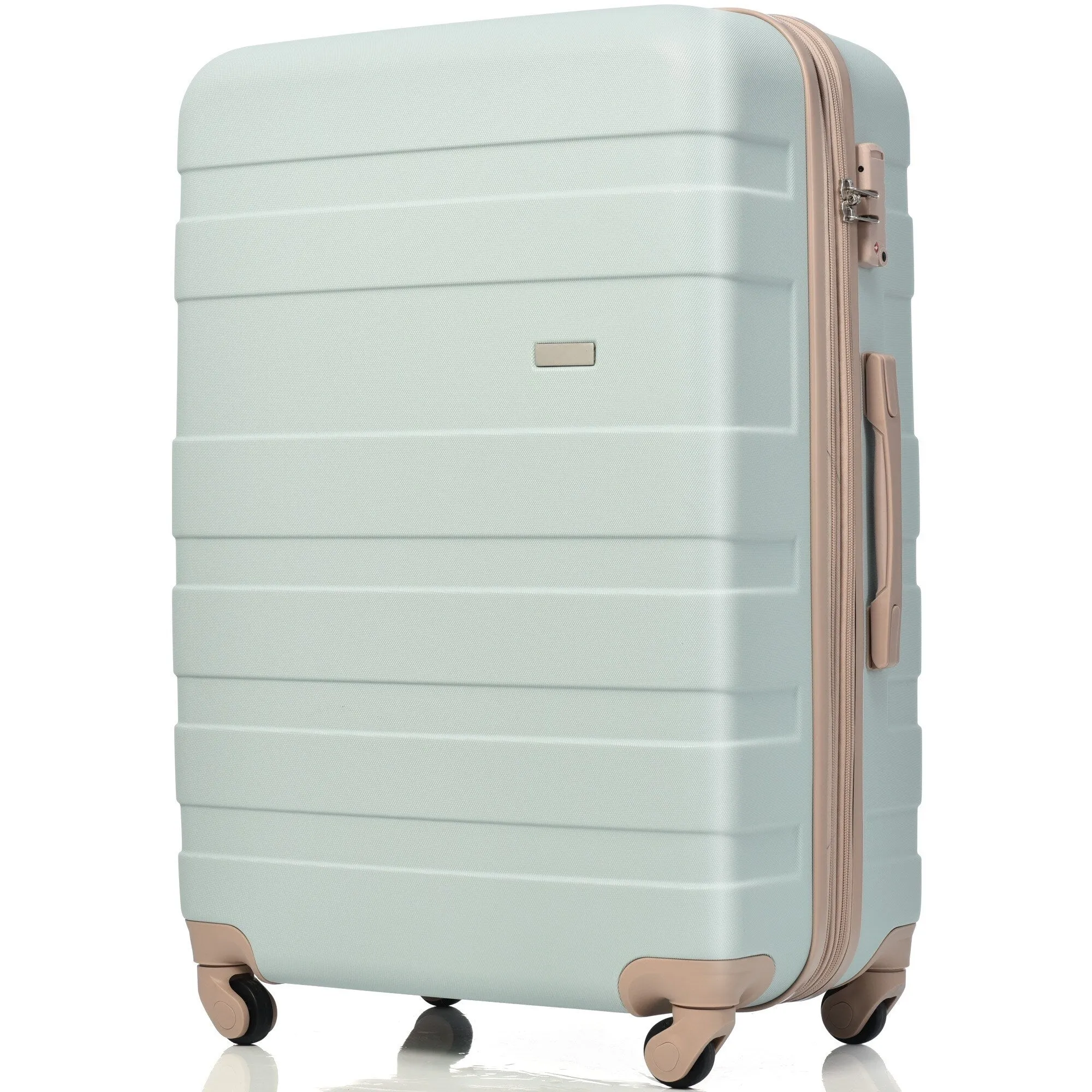 ABS Expandable Suitcase with Spinner Wheels and Travel Bag, 4 Piece Luggage Sets with TSA Lock and Pockets