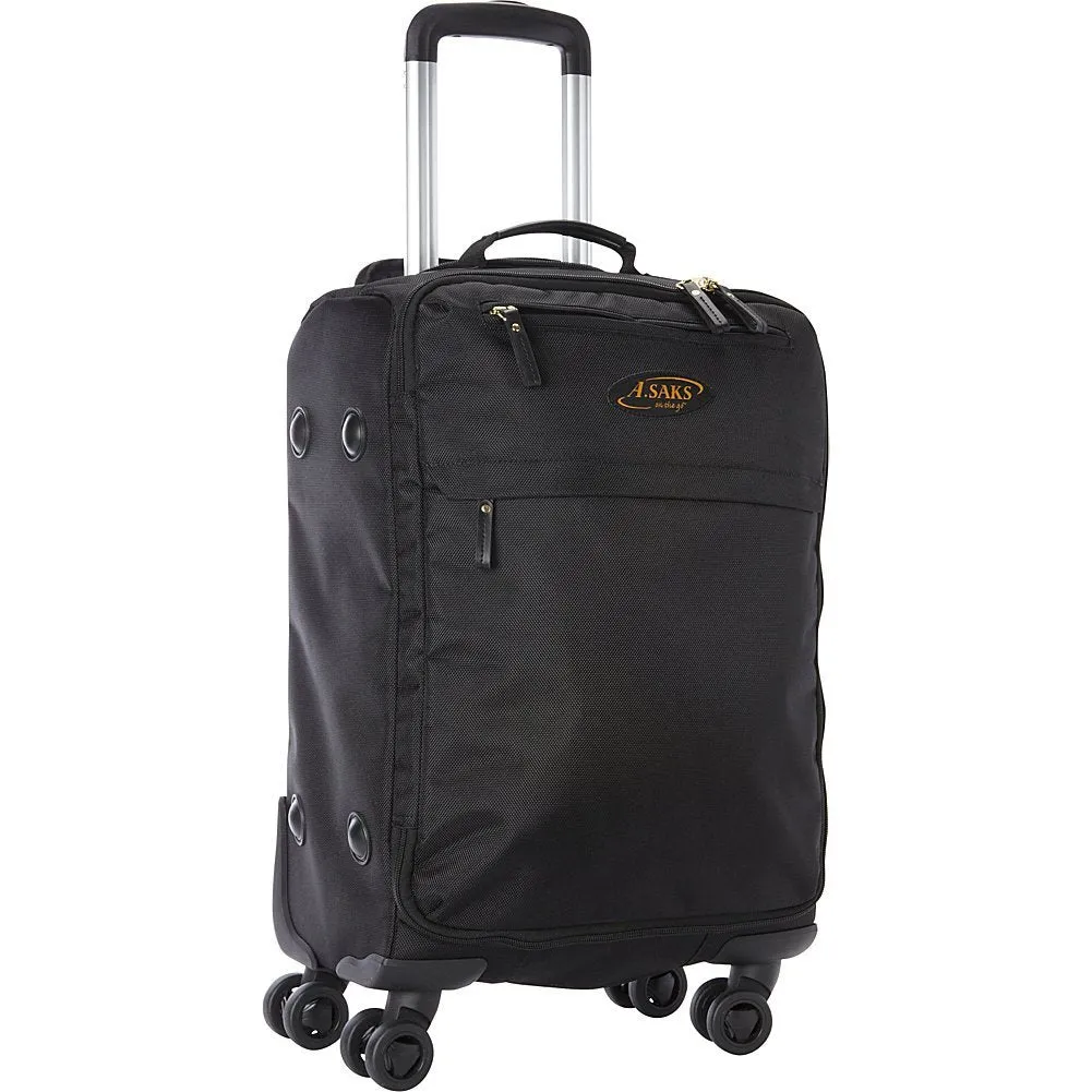 A.SAKS Expandable 22" Spinner Carry On With Removable Suiter