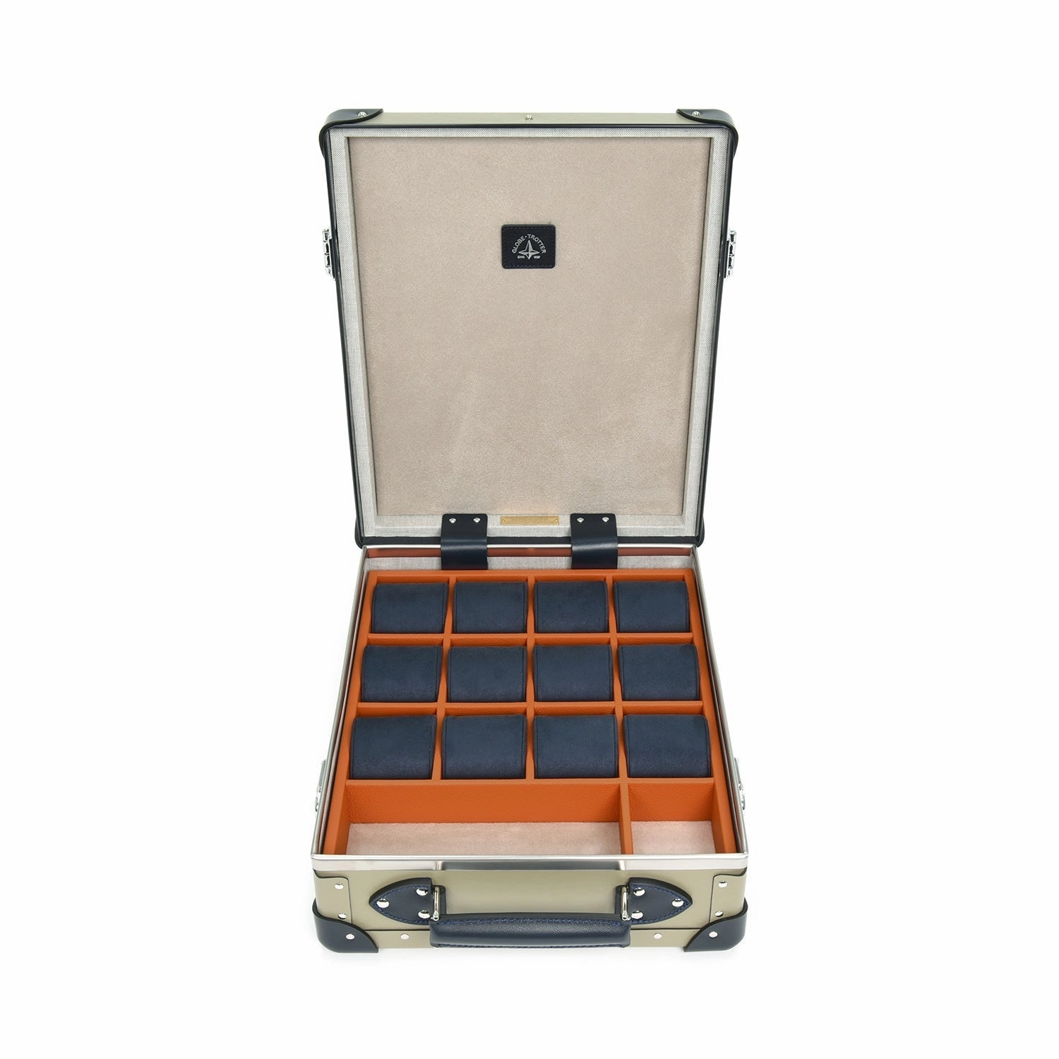 Centenary · 12-Slot Watch Case | Olive/Navy