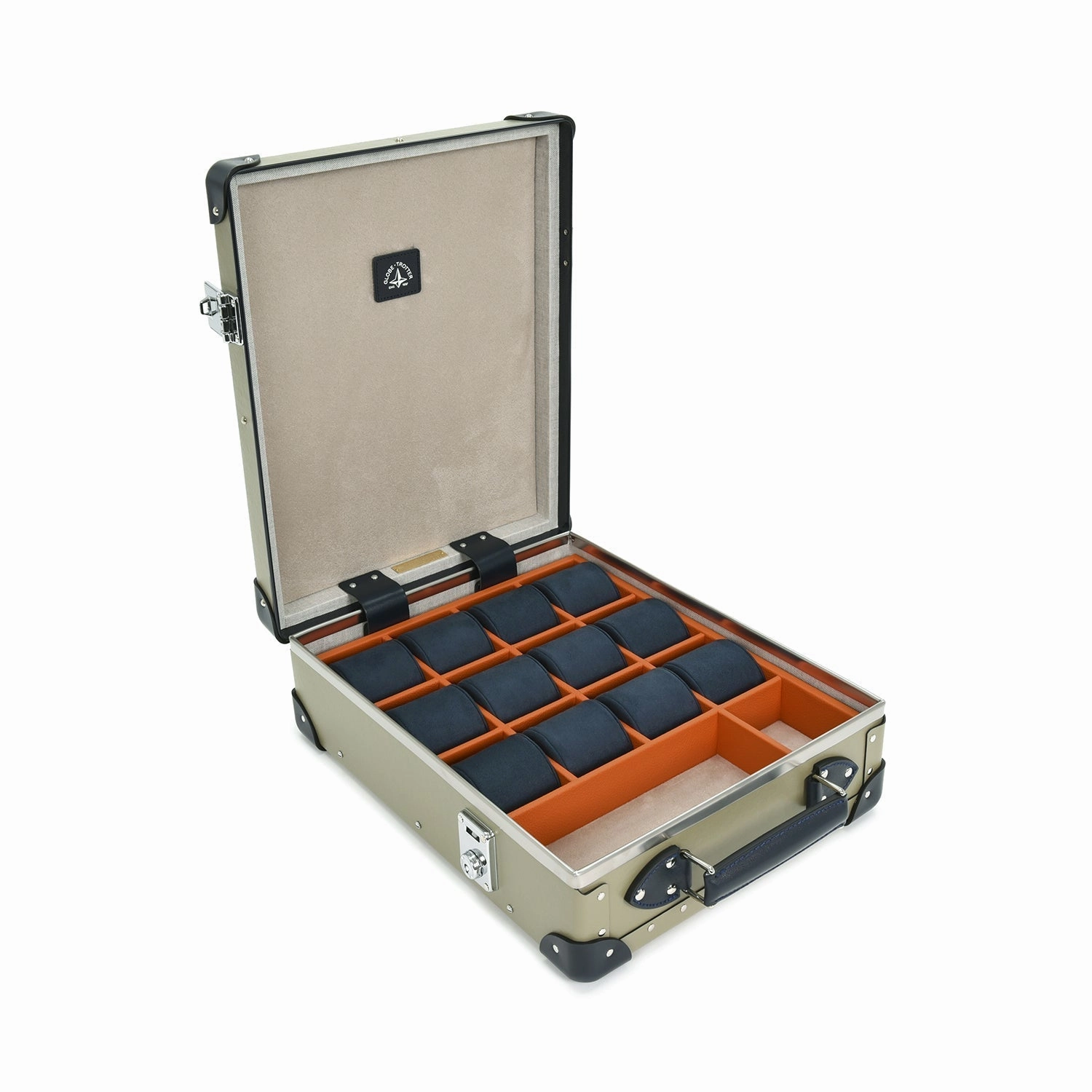 Centenary · 12-Slot Watch Case | Olive/Navy