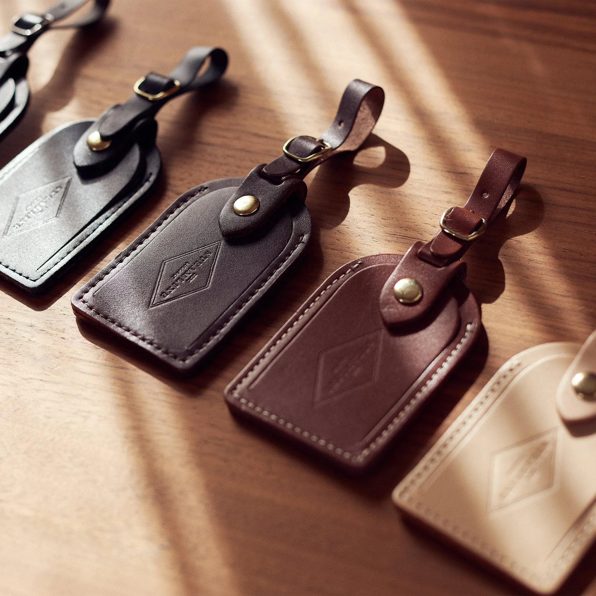 Chocolate Brown Leather - Luggage Tag