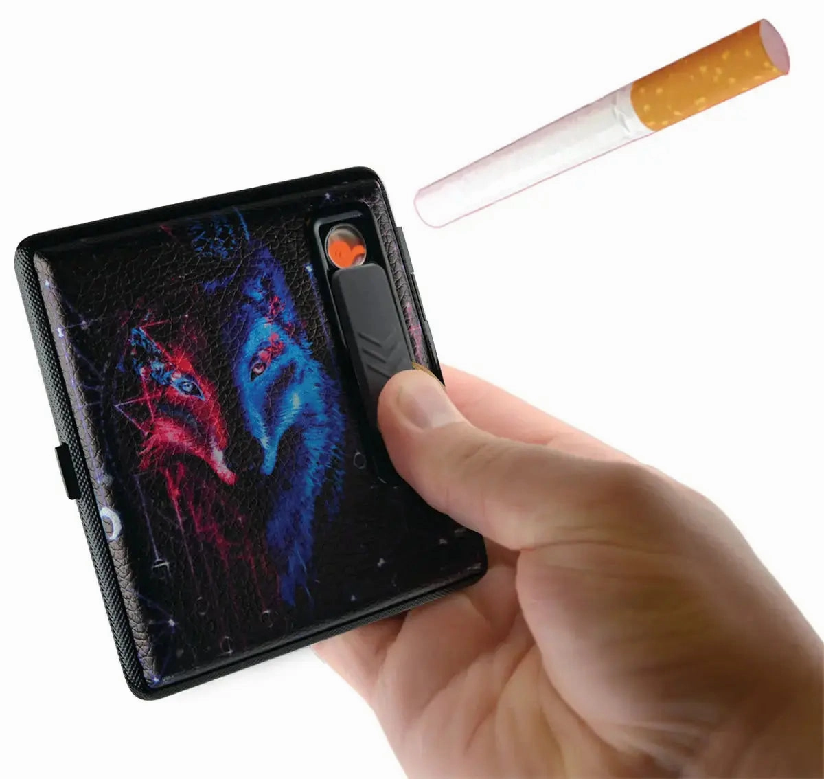 Cigarette Case with USB Coil Lighter - 8 Pieces Per Retail Ready Display 41334