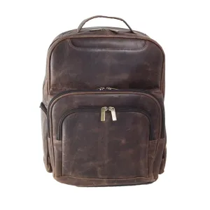 DayTrekr Backpack with 2 Front Pockets - Distressed Brown