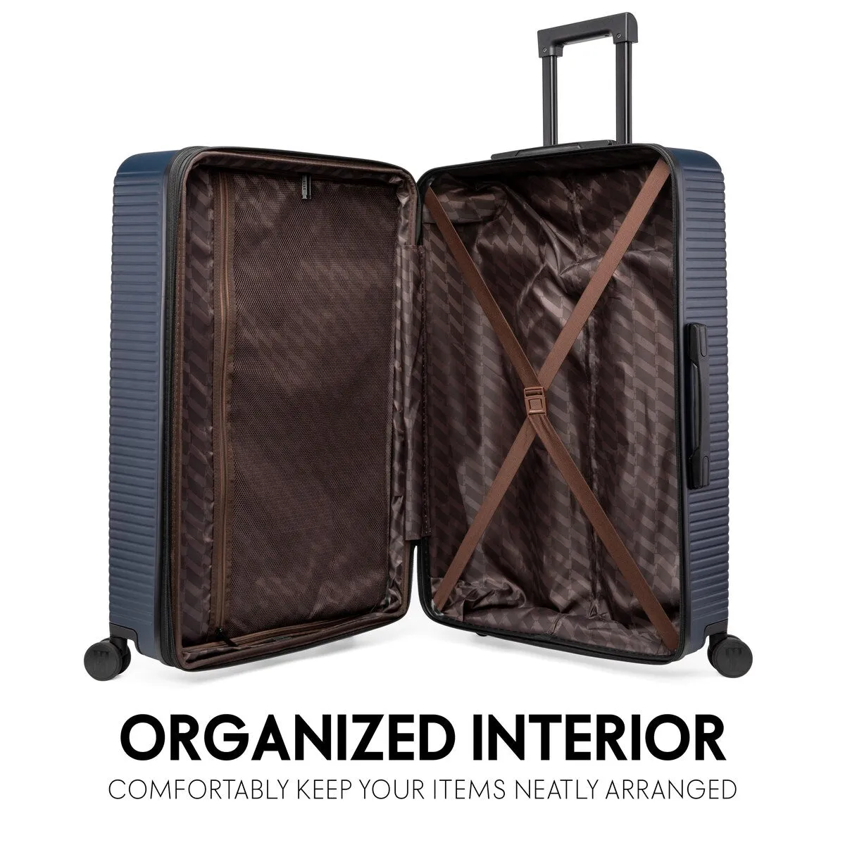 ELLE Passage 3 Piece Expandable Retro Spinner Luggage Set