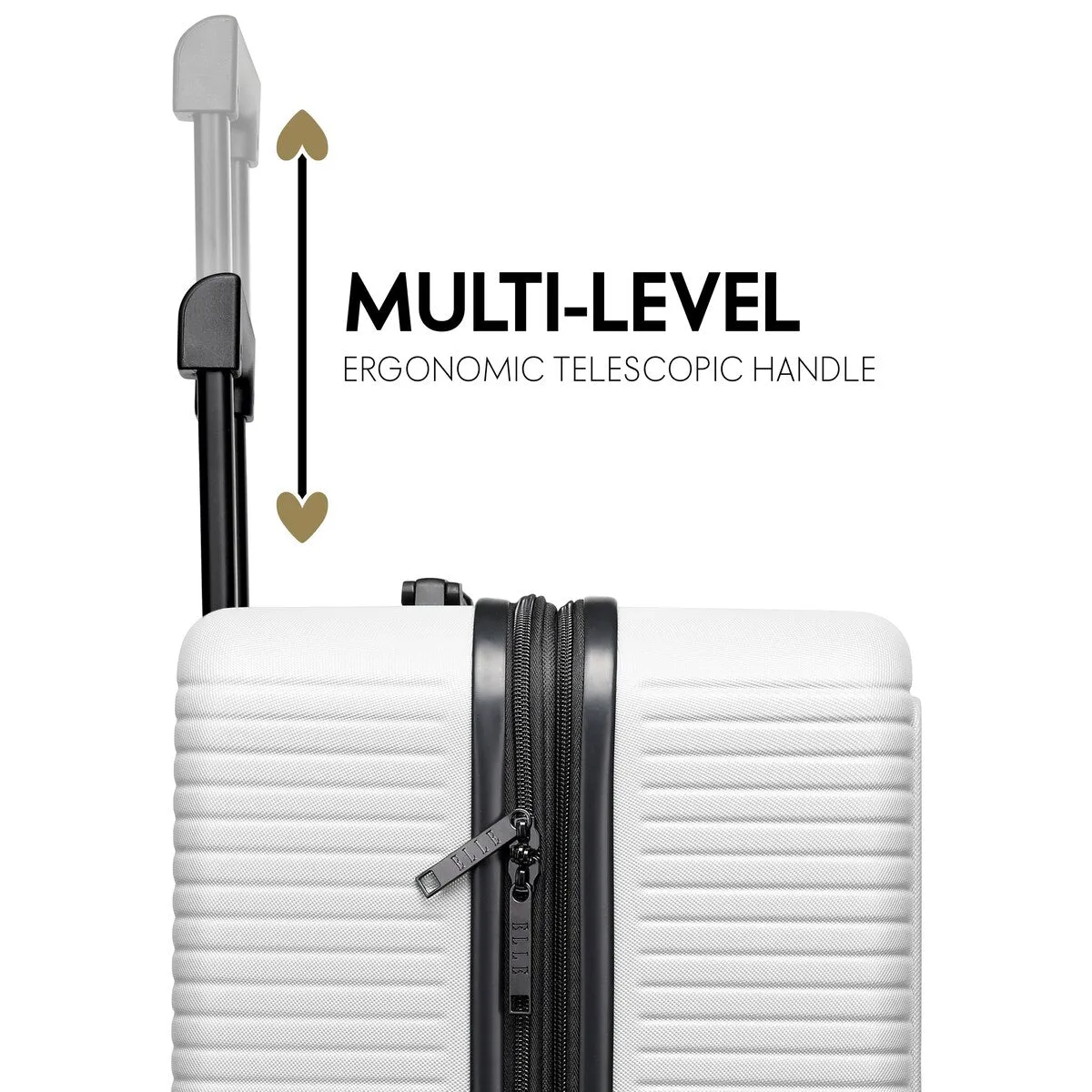 ELLE Passage 3 Piece Expandable Retro Spinner Luggage Set