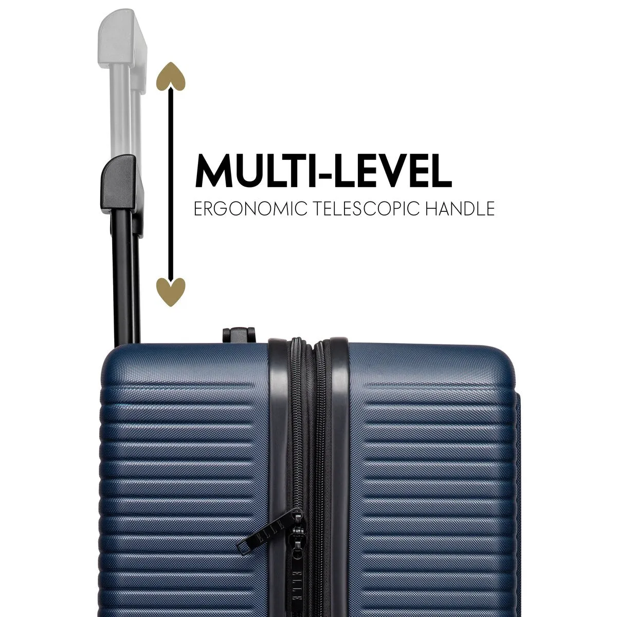 ELLE Passage 3 Piece Expandable Retro Spinner Luggage Set