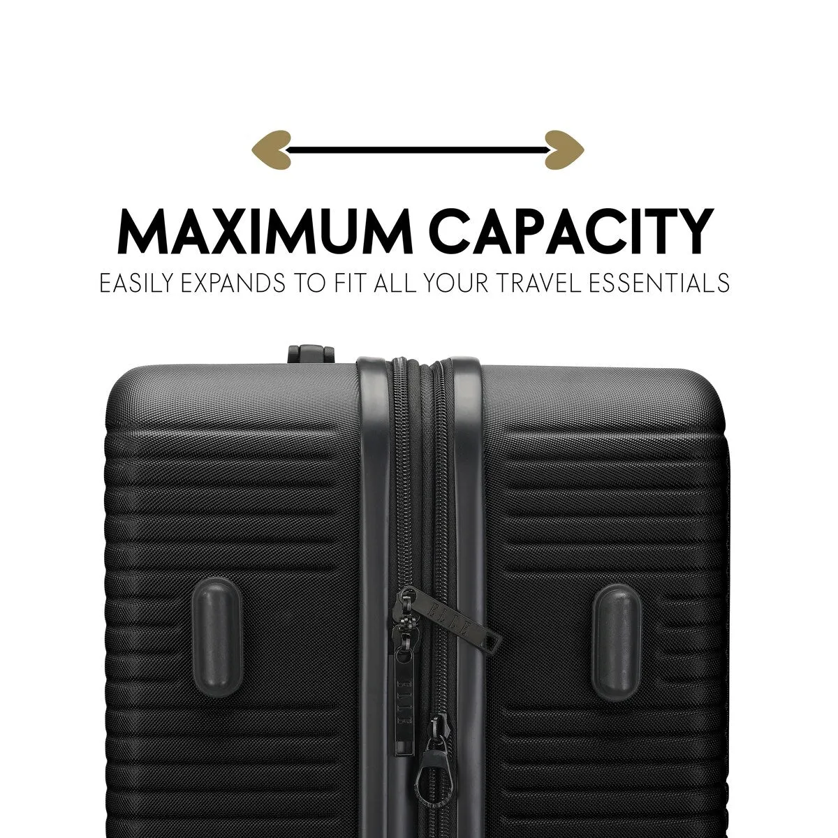 ELLE Passage 3 Piece Expandable Retro Spinner Luggage Set