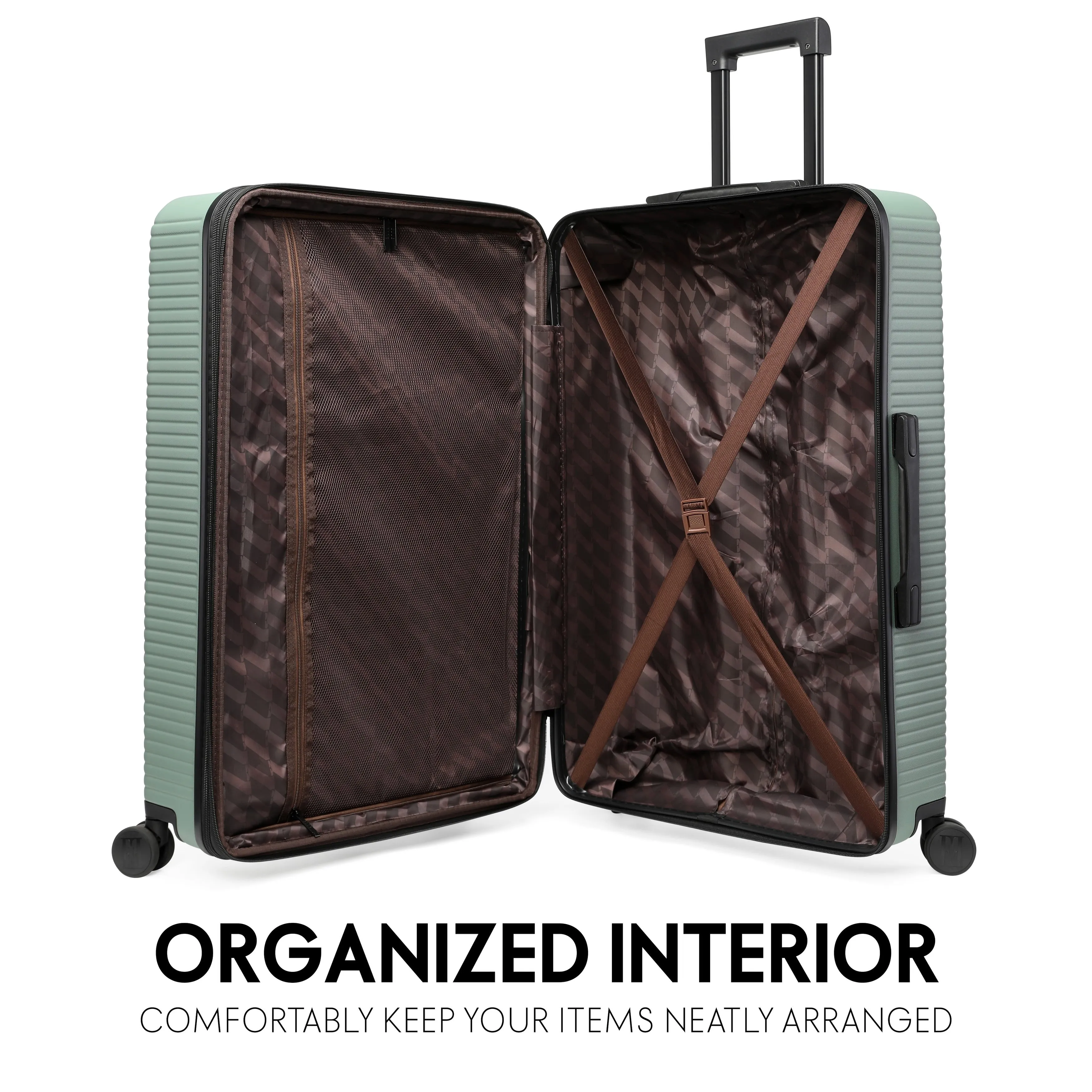 ELLE Passage 3 Piece Expandable Retro Spinner Luggage Set