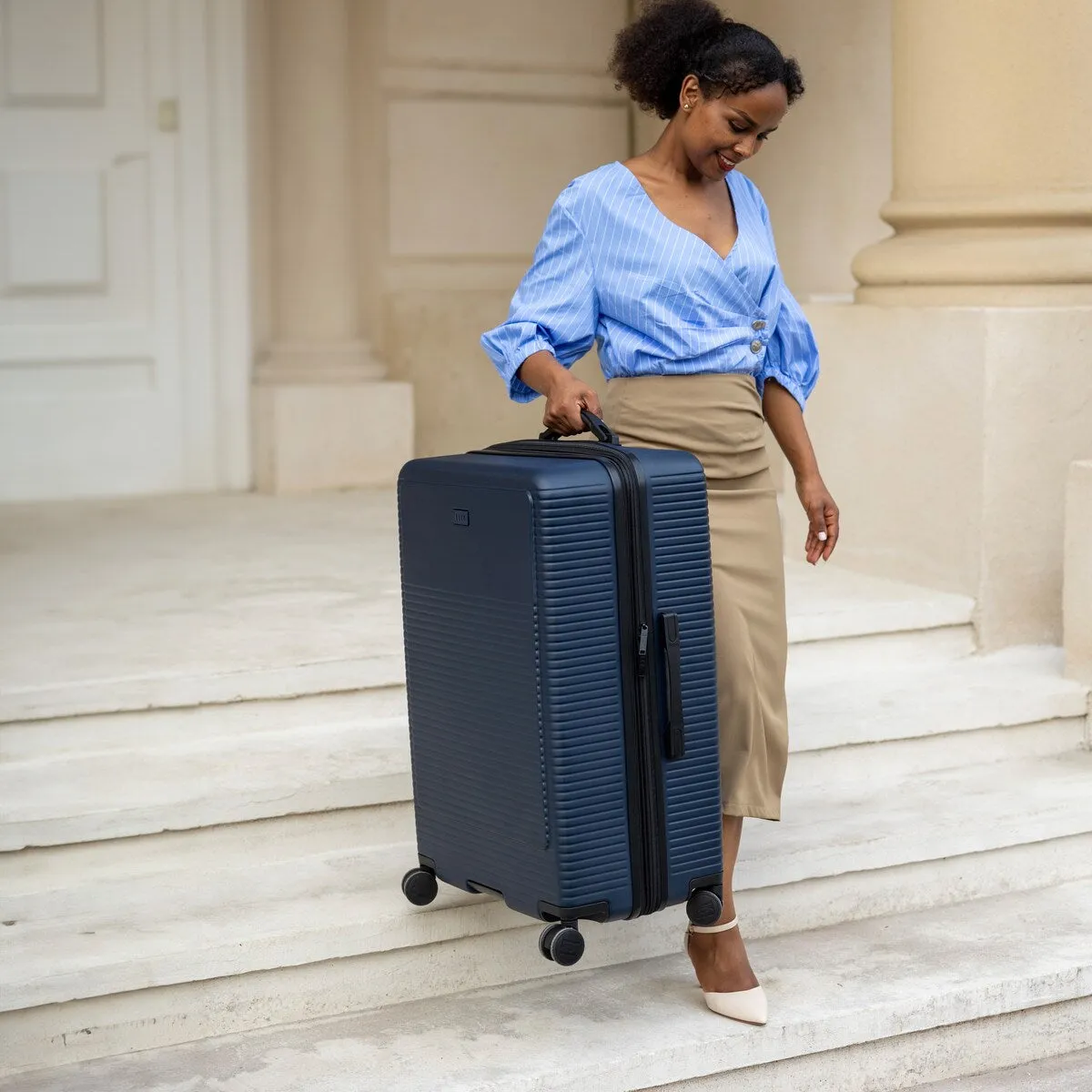 ELLE Passage 3 Piece Expandable Retro Spinner Luggage Set