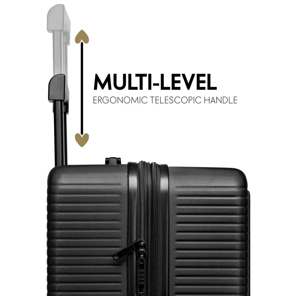 ELLE Passage 3 Piece Expandable Retro Spinner Luggage Set