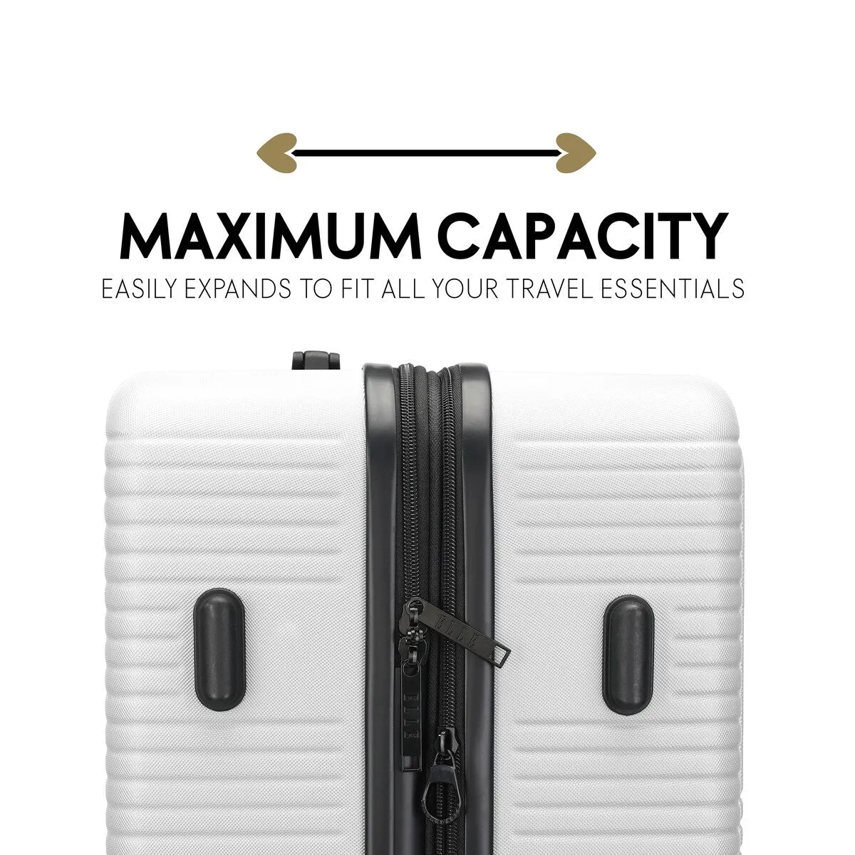 ELLE Passage 3 Piece Expandable Retro Spinner Luggage Set