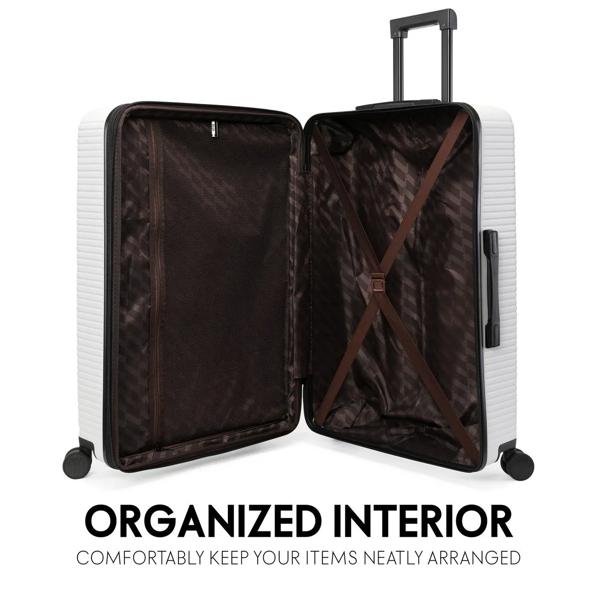 ELLE Passage 3 Piece Expandable Retro Spinner Luggage Set