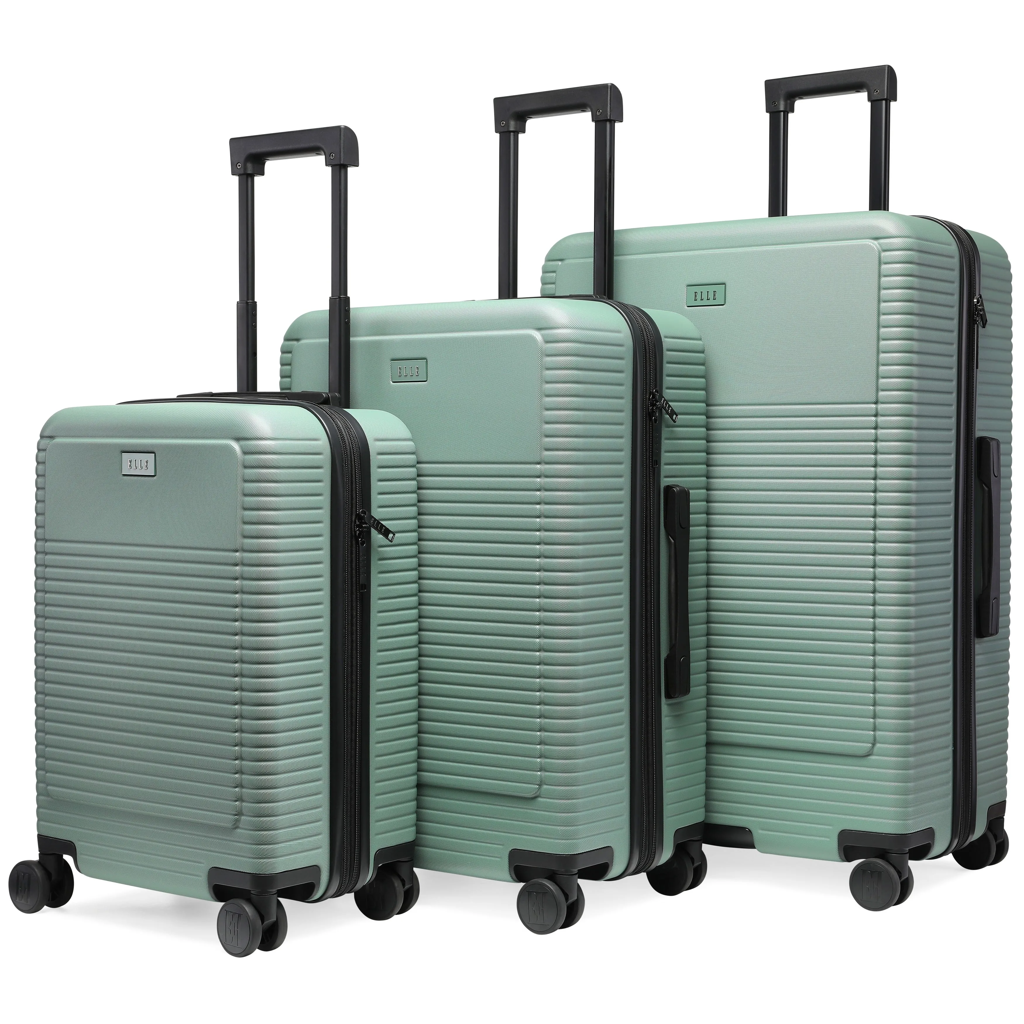 ELLE Passage 3 Piece Expandable Retro Spinner Luggage Set