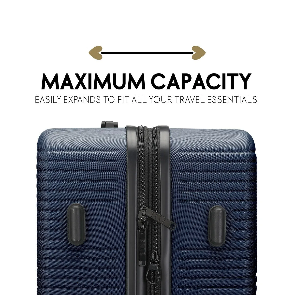 ELLE Passage 3 Piece Expandable Retro Spinner Luggage Set