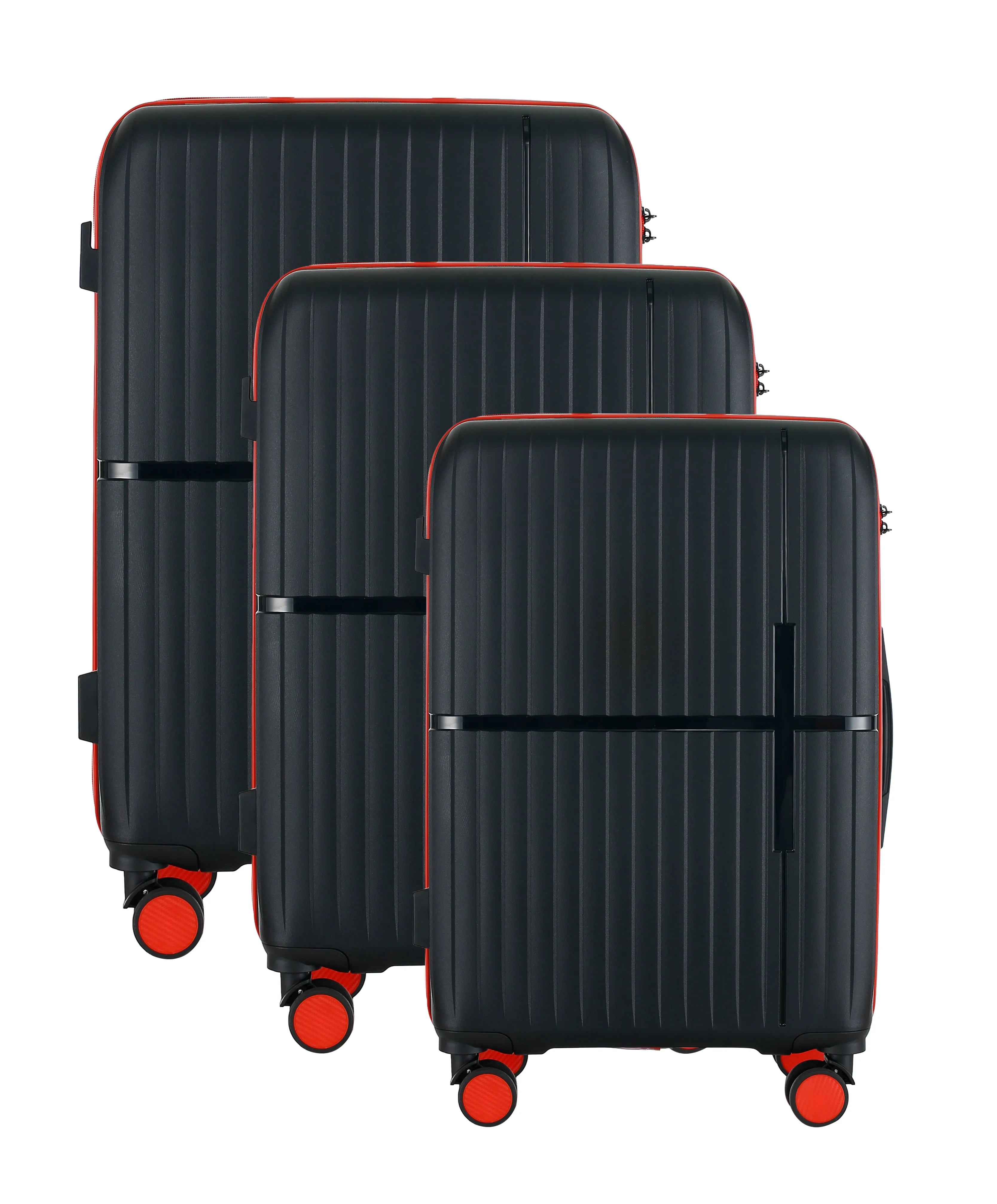 GALA 3-Piece Luggage Set – Polycarbonate Hardshell, Lightweight, 360° Dual Spinning Wheels, Combo Lock - 20", 24", 28"