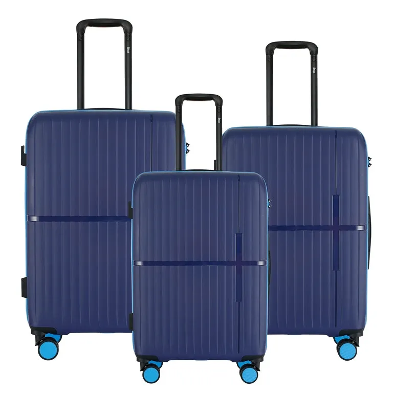 GALA 3-Piece Luggage Set – Polycarbonate Hardshell, Lightweight, 360° Dual Spinning Wheels, Combo Lock - 20", 24", 28"