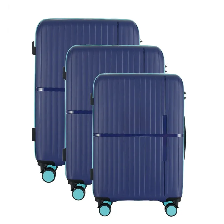 GALA 3-Piece Luggage Set – Polycarbonate Hardshell, Lightweight, 360° Dual Spinning Wheels, Combo Lock - 20", 24", 28"
