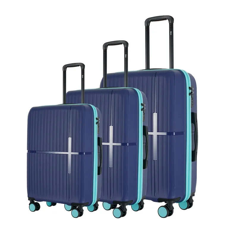 GALA 3-Piece Luggage Set – Polycarbonate Hardshell, Lightweight, 360° Dual Spinning Wheels, Combo Lock - 20", 24", 28"
