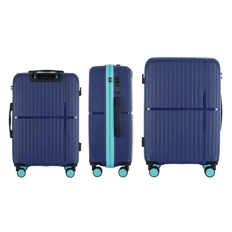 GALA 3-Piece Luggage Set – Polycarbonate Hardshell, Lightweight, 360° Dual Spinning Wheels, Combo Lock - 20", 24", 28"