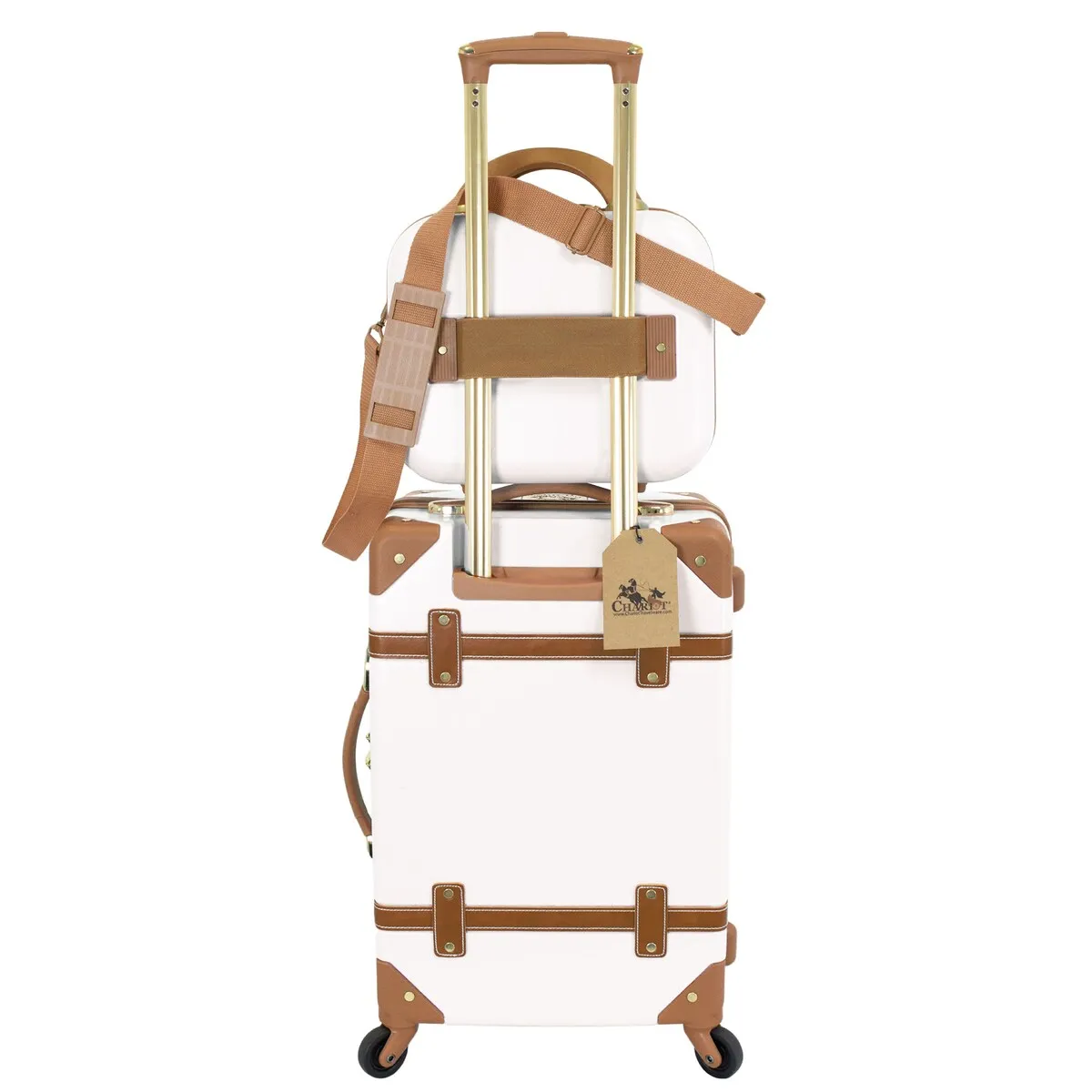 Gatsby 2 Piece Hardside Carry-On Luggage Set Ivory