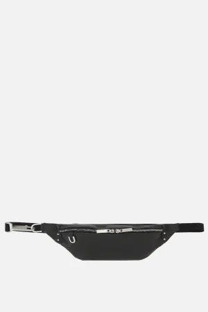 Geo belt bag in grainy leather