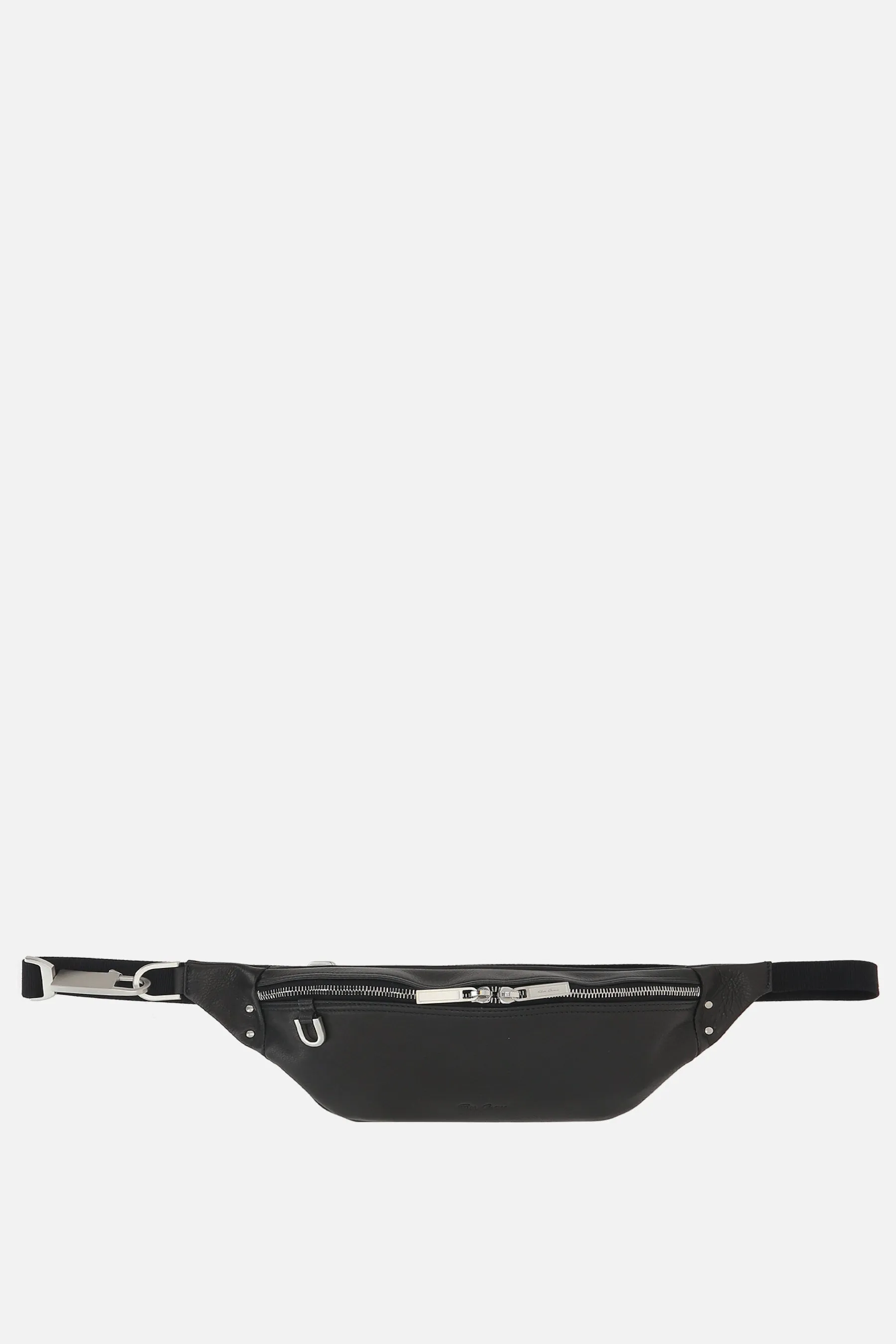 Geo belt bag in grainy leather