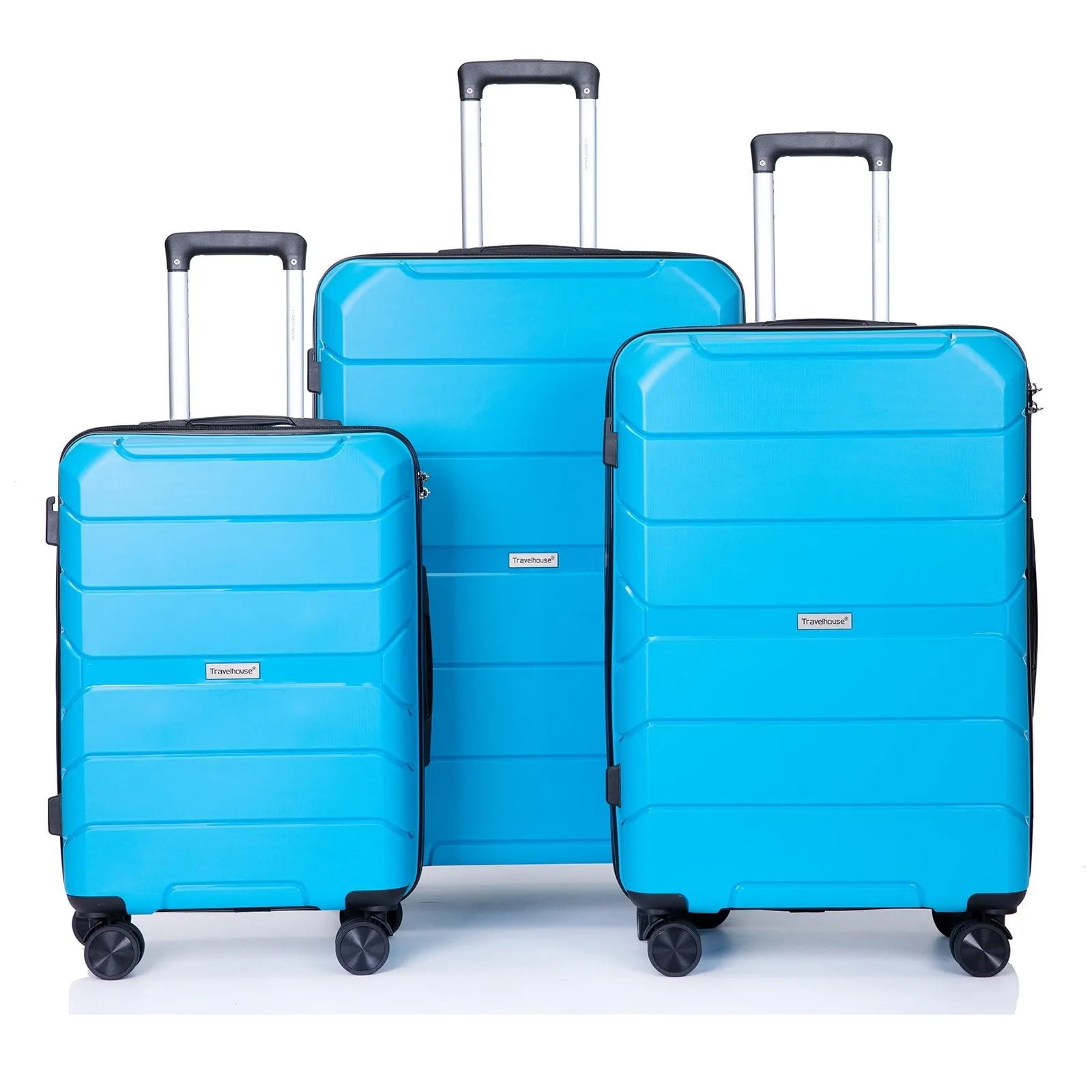 Hardshell Suitcase Spinner Wheels PP Luggage Sets Lightweight Durable Suitcase with TSA Lock,3-Piece Set (20/24/28)