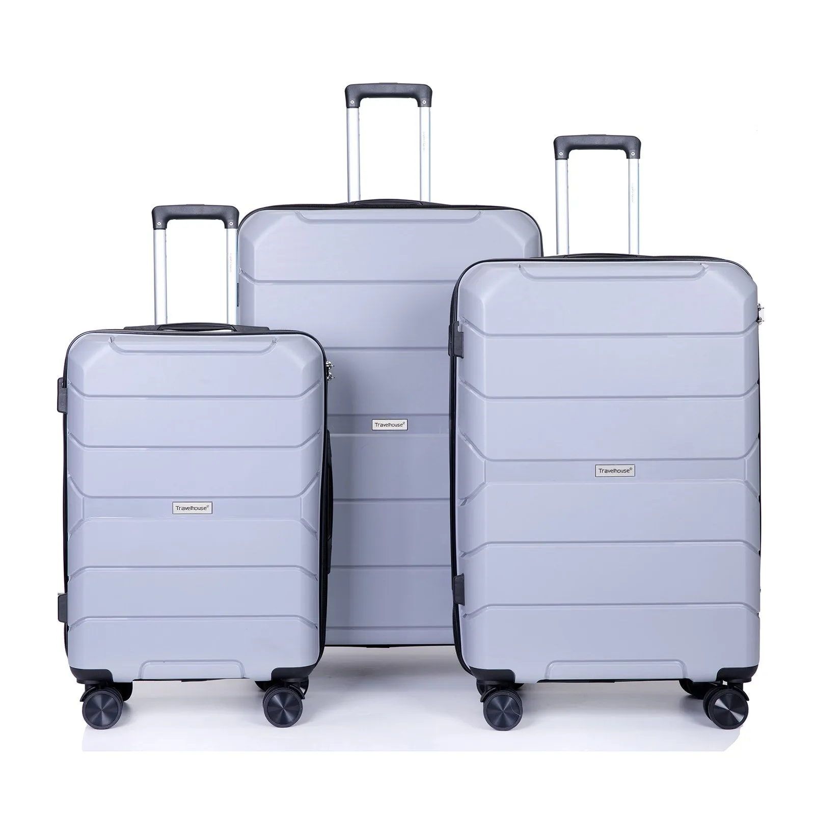 Hardshell Suitcase Spinner Wheels PP Luggage Sets Lightweight Durable Suitcase with TSA Lock,3-Piece Set (20/24/28)