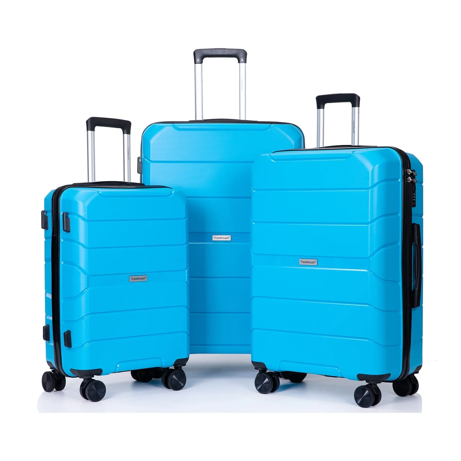 Hardshell Suitcase Spinner Wheels PP Luggage Sets Lightweight Suitcase with TSA Lock,3-Piece Set (20/24/28)