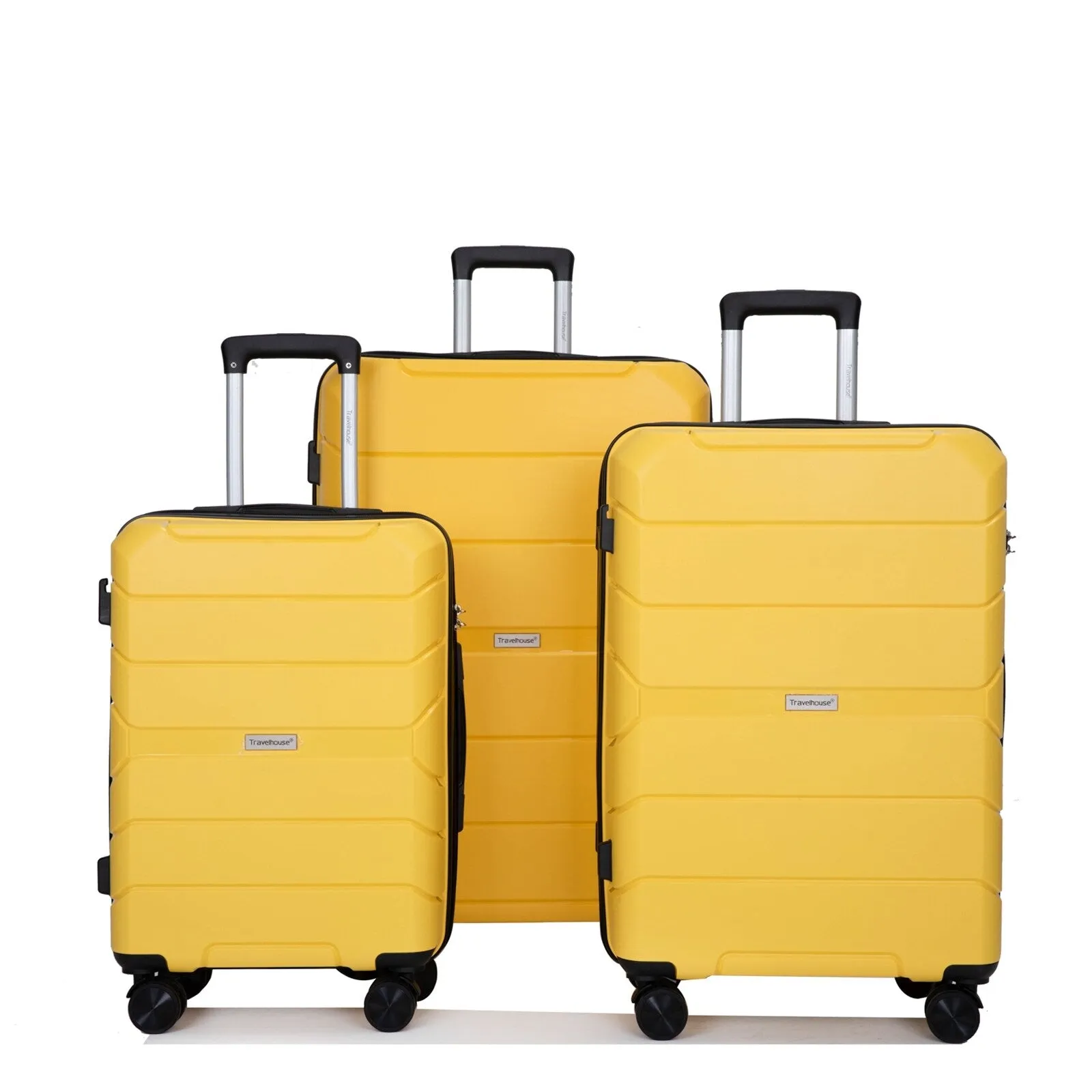 Hardshell Suitcase Spinner Wheels PP Luggage Sets Lightweight Suitcase with TSA Lock,3-Piece Set (20/24/28)
