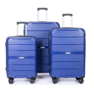 Hardshell Suitcase Spinner Wheels PP Luggage Sets Lightweight Suitcase with TSA Lock,3-Piece Set (20/24/28)