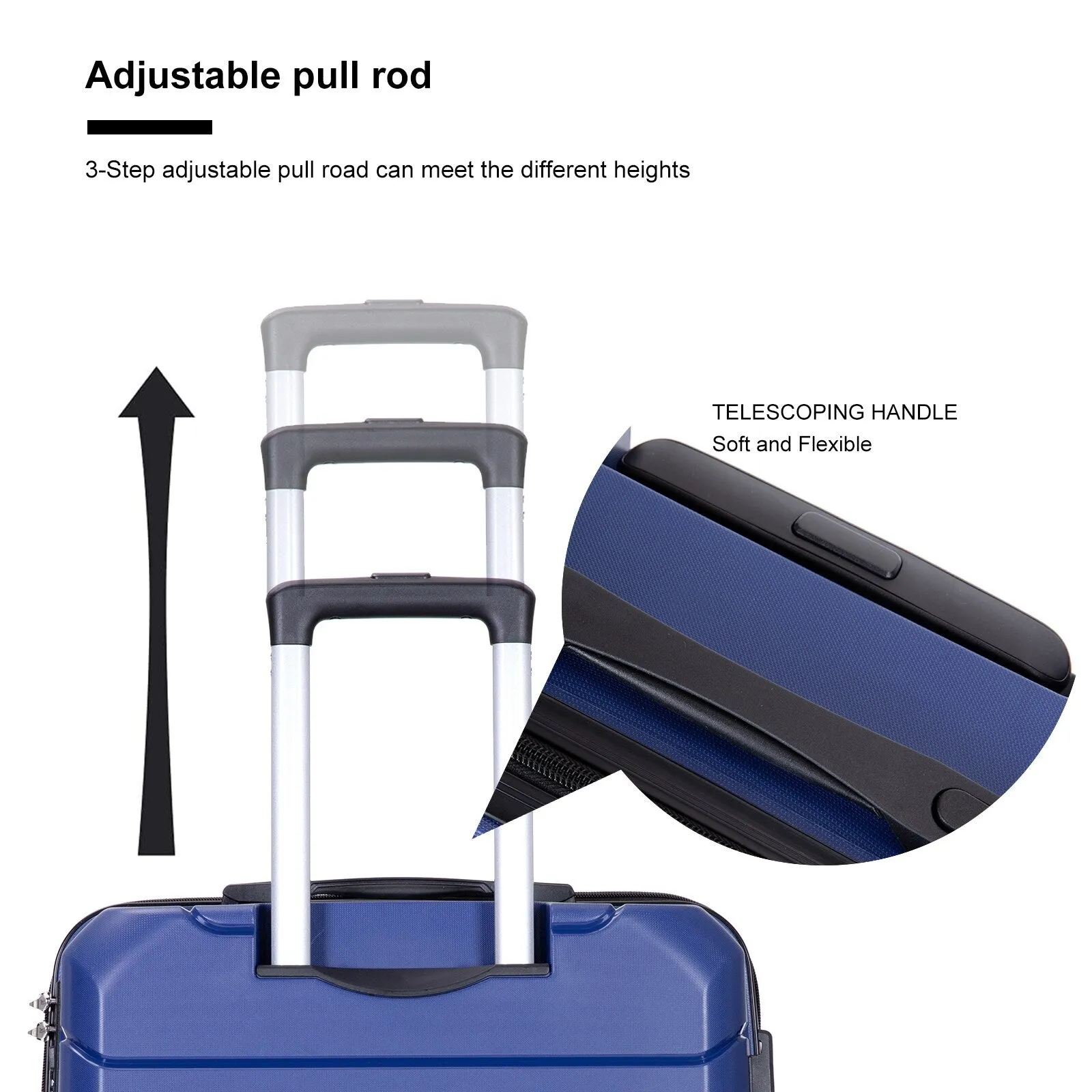 Hardshell Suitcase Spinner Wheels PP Luggage Sets Lightweight Suitcase with TSA Lock,3-Piece Set (20/24/28)