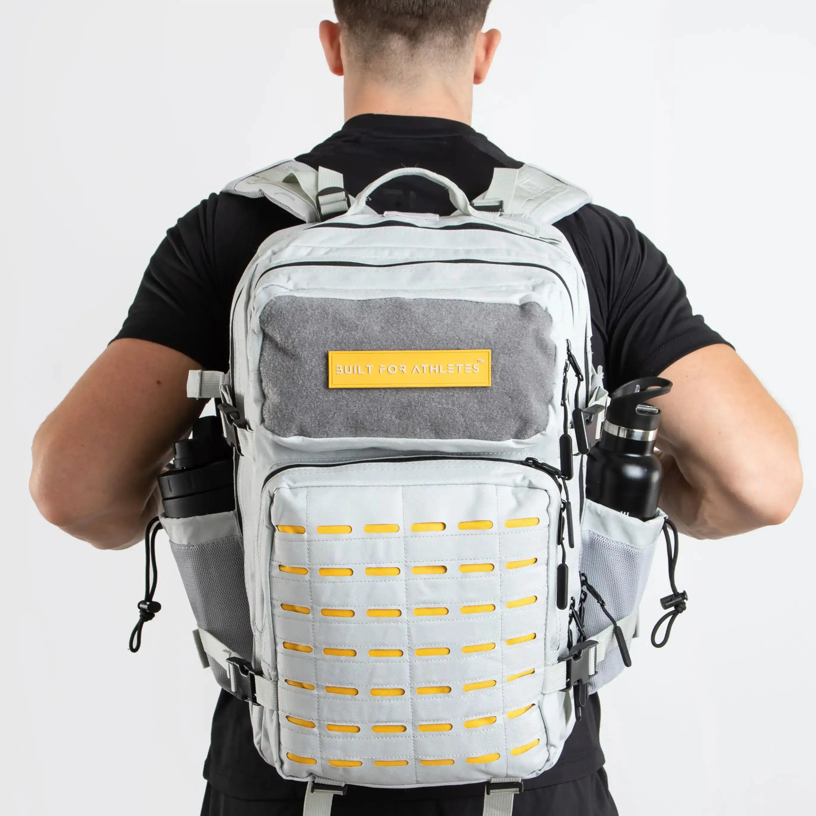 Large Grey & Yellow 45L Gym Backpack