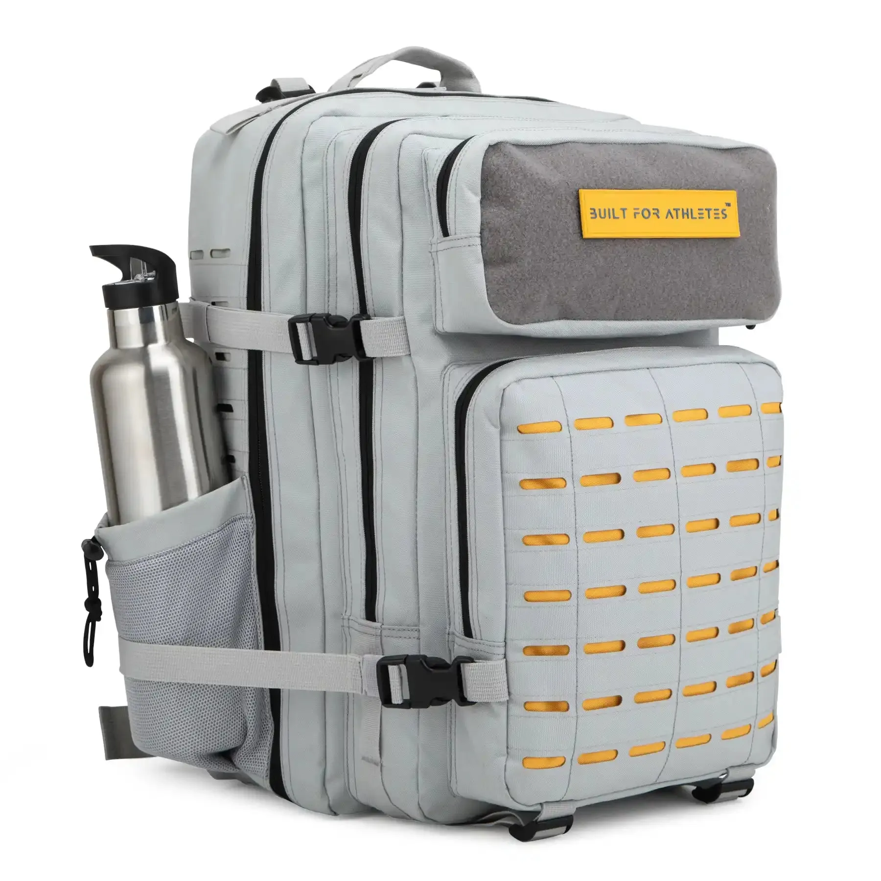 Large Grey & Yellow 45L Gym Backpack
