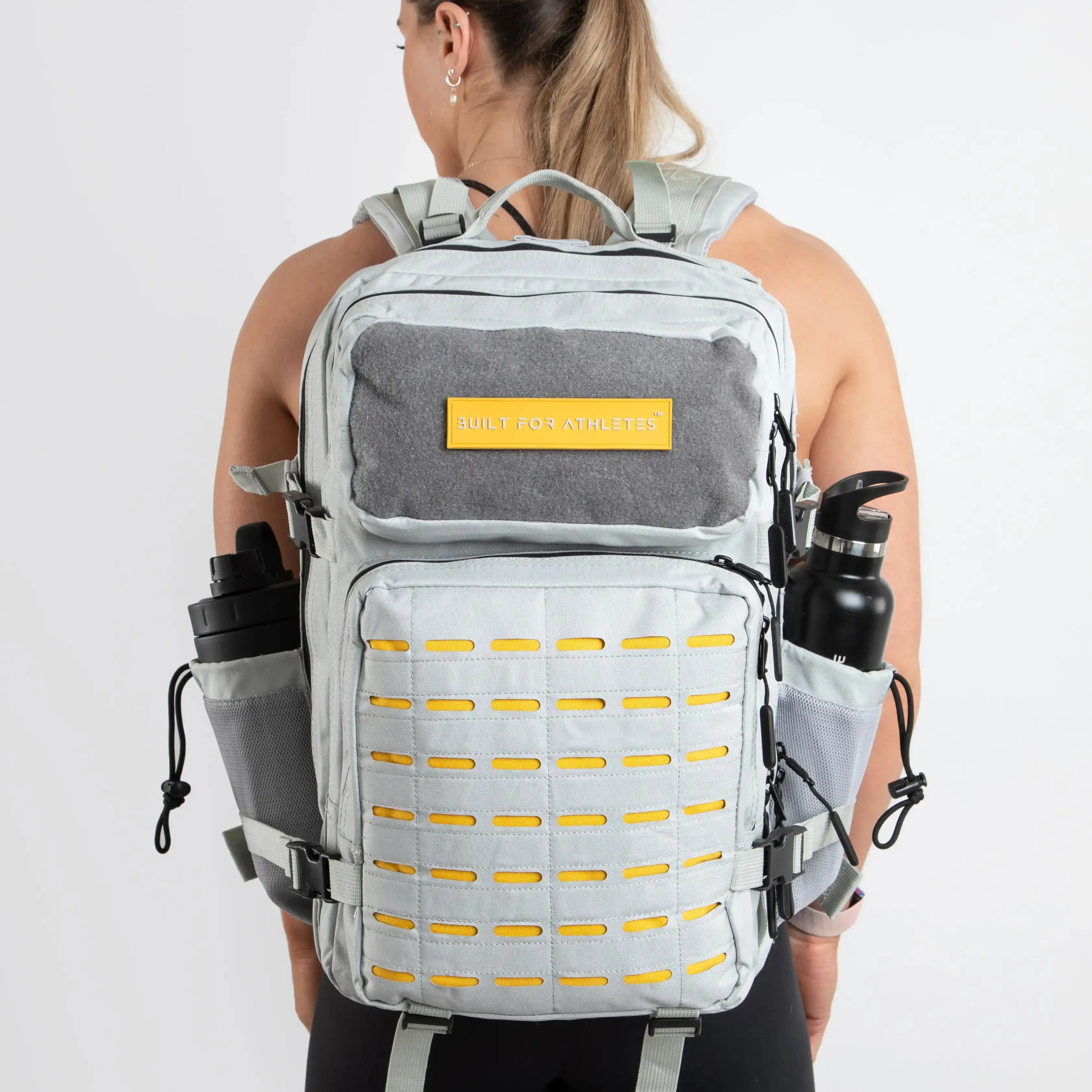Large Grey & Yellow 45L Gym Backpack