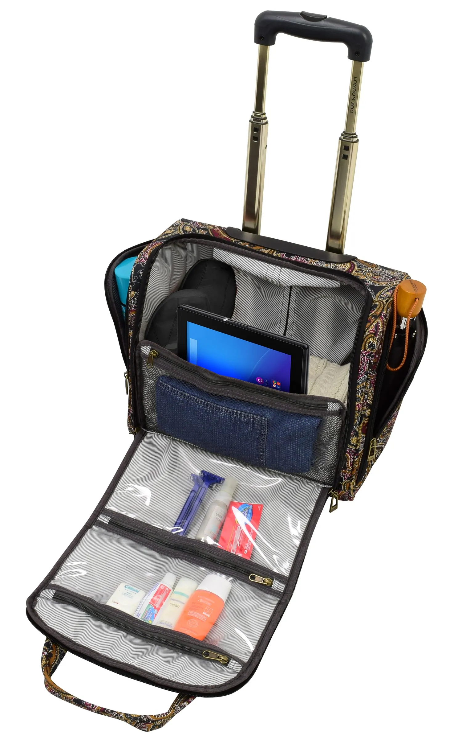 London Fog Cranford Collection 15" 2-Wheel Wheeled Boarding Bag